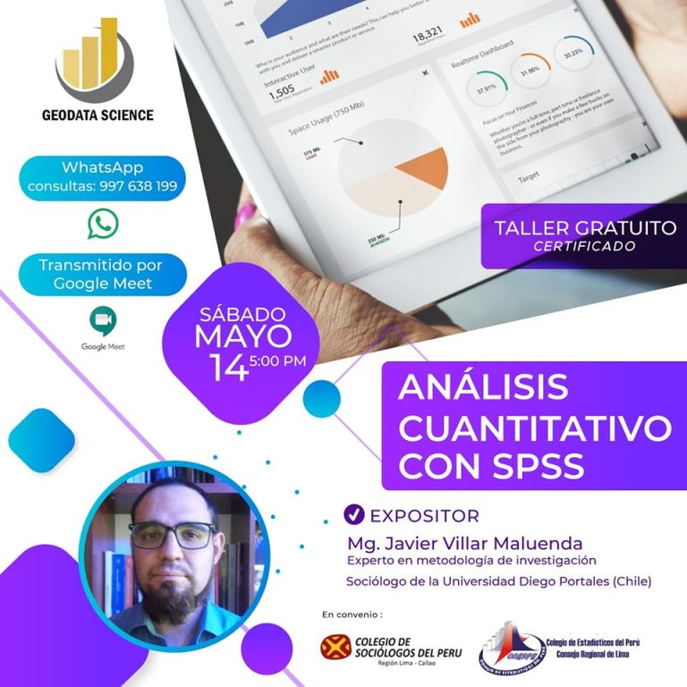 TALLER GRATUITO CERTIFICADO «ANÁLISIS CUANTITATIVO CON SPSS